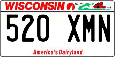 WI license plate 520XMN