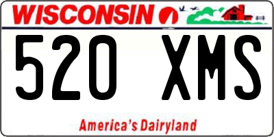 WI license plate 520XMS