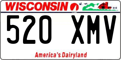 WI license plate 520XMV