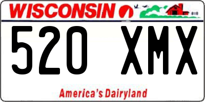 WI license plate 520XMX