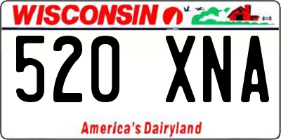 WI license plate 520XNA
