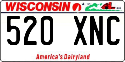 WI license plate 520XNC