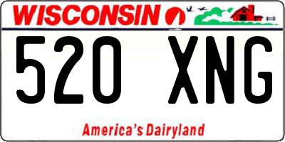 WI license plate 520XNG