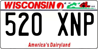 WI license plate 520XNP