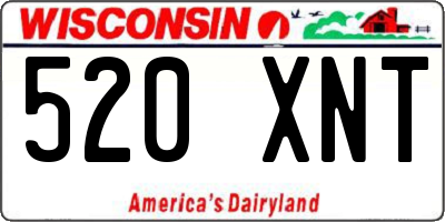 WI license plate 520XNT
