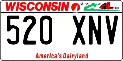 WI license plate 520XNV