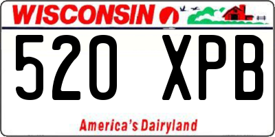 WI license plate 520XPB