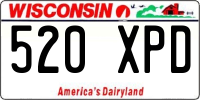 WI license plate 520XPD