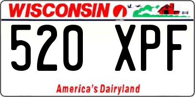 WI license plate 520XPF