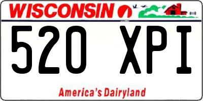 WI license plate 520XPI