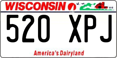 WI license plate 520XPJ