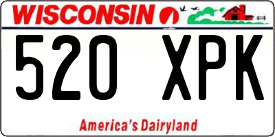 WI license plate 520XPK