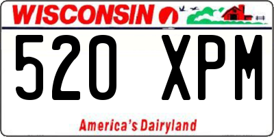 WI license plate 520XPM