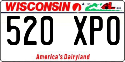 WI license plate 520XPO