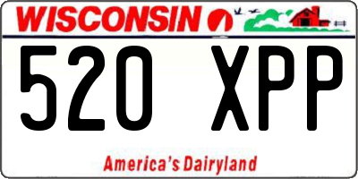 WI license plate 520XPP
