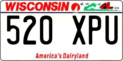 WI license plate 520XPU
