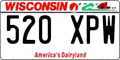 WI license plate 520XPW