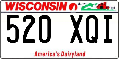 WI license plate 520XQI