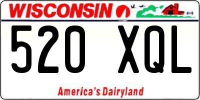 WI license plate 520XQL