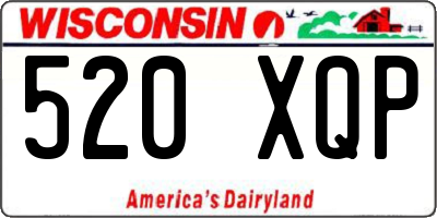 WI license plate 520XQP
