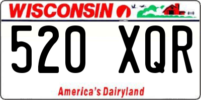 WI license plate 520XQR