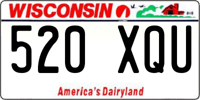WI license plate 520XQU