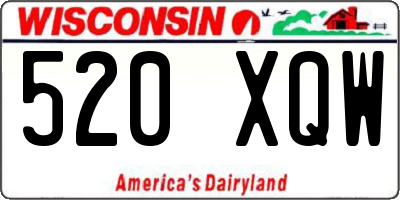 WI license plate 520XQW