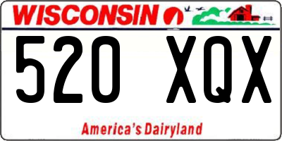 WI license plate 520XQX