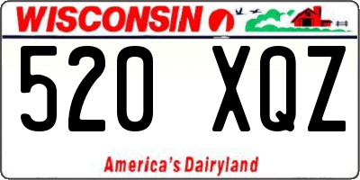 WI license plate 520XQZ