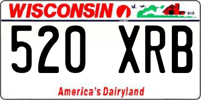WI license plate 520XRB