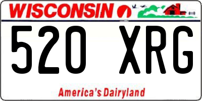 WI license plate 520XRG