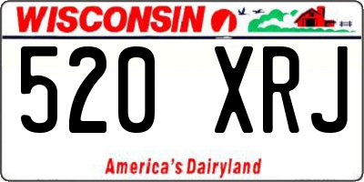 WI license plate 520XRJ