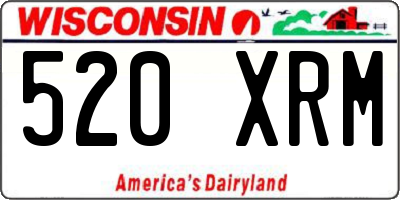 WI license plate 520XRM