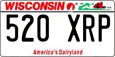 WI license plate 520XRP