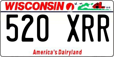 WI license plate 520XRR