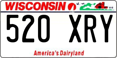 WI license plate 520XRY