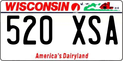WI license plate 520XSA