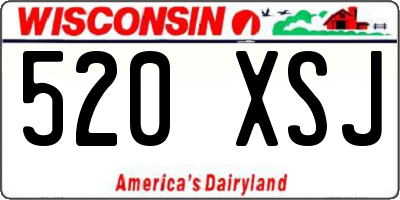 WI license plate 520XSJ