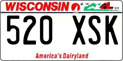 WI license plate 520XSK