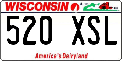 WI license plate 520XSL