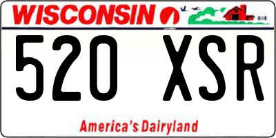 WI license plate 520XSR
