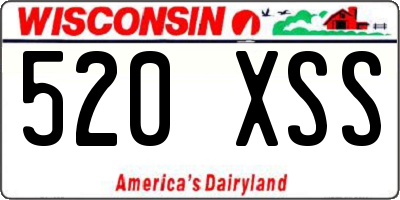 WI license plate 520XSS