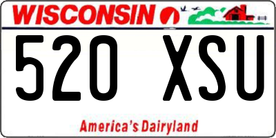 WI license plate 520XSU