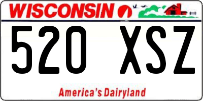 WI license plate 520XSZ