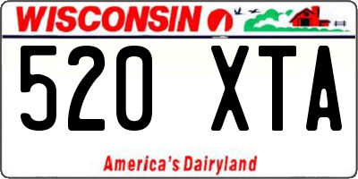 WI license plate 520XTA