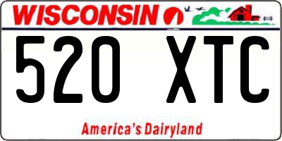 WI license plate 520XTC