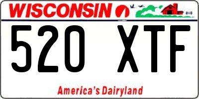 WI license plate 520XTF