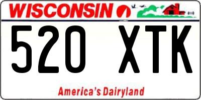WI license plate 520XTK