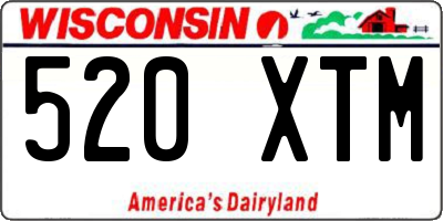 WI license plate 520XTM