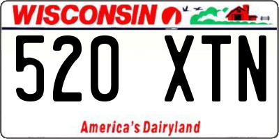 WI license plate 520XTN